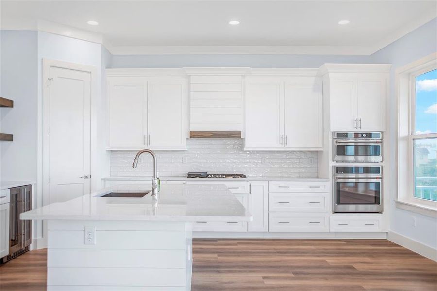 Kitchen from dining living area