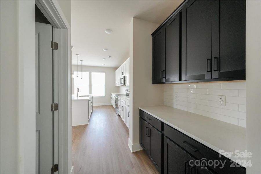 Butler's Pantry with upgraded Painted Cabinets