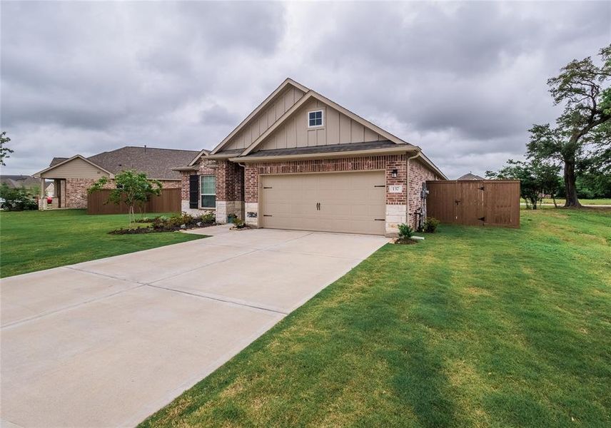 this home is one of a kind, you will not find another lot in this section like this one, you can see your nearest neighbor on your right and on the left is all common area after the fence line that is maintained by HOA