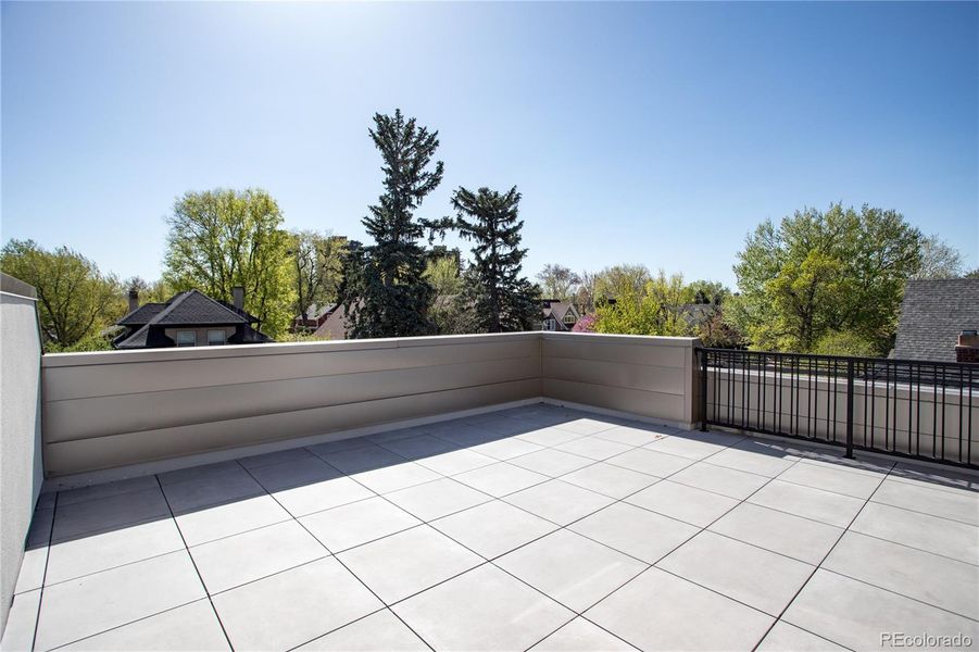 Incredible roof deck w/ city & mountain views