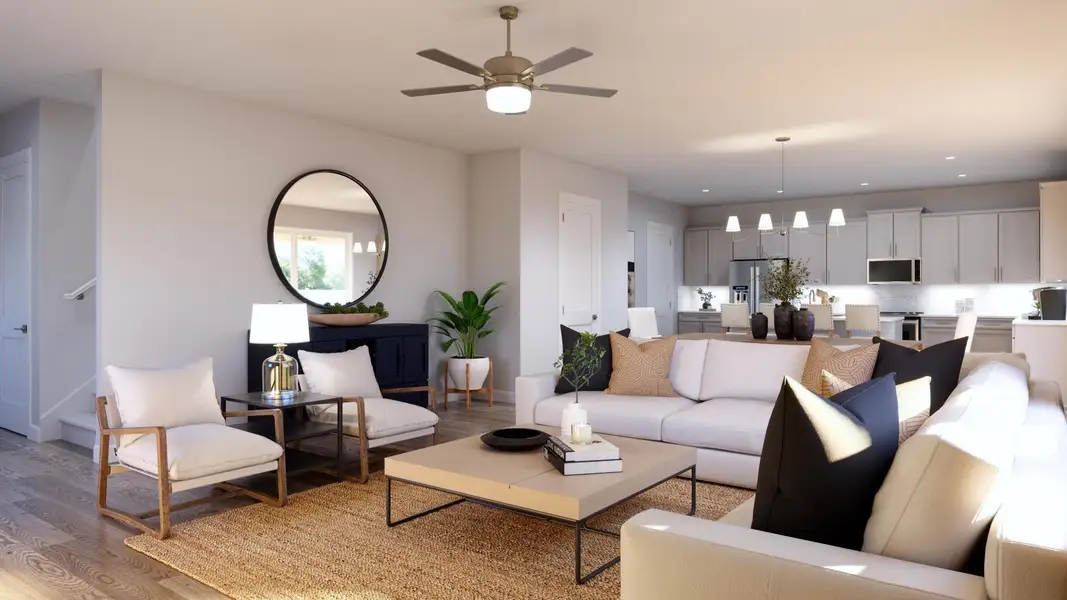 Great Room | Lotus at Harrell Oaks in Orlando, FL by Landsea Homes