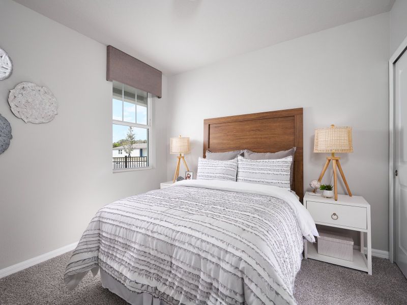 Secondary Bedroom modeled at Monroe Meadows.