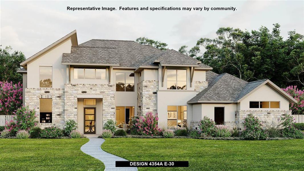New construction Single-Family house Design 4354A, 1105 Joe Carson Drive, Leander, TX 78641 - photo