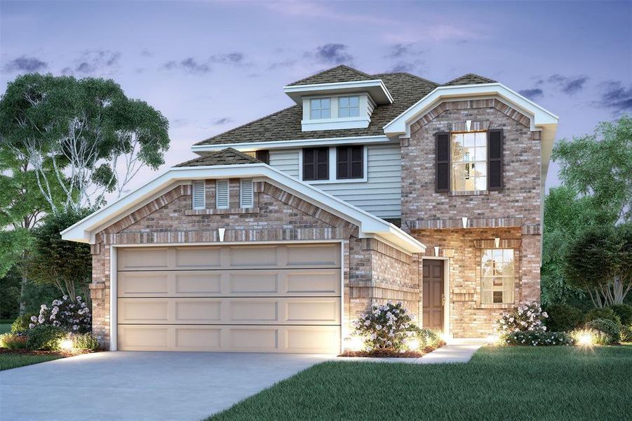Stunning Wilmington II design by K. Hovnanian Homes with elevation B in beautiful Park Lakes East. (*Artist rendering used for illustration purposes only.)