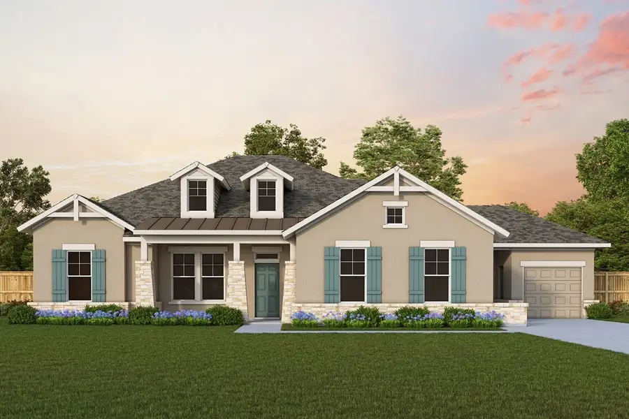 New construction Single-Family house The Delaney, 123 Rees Landing Road, Spicewood, TX 78669 - photo