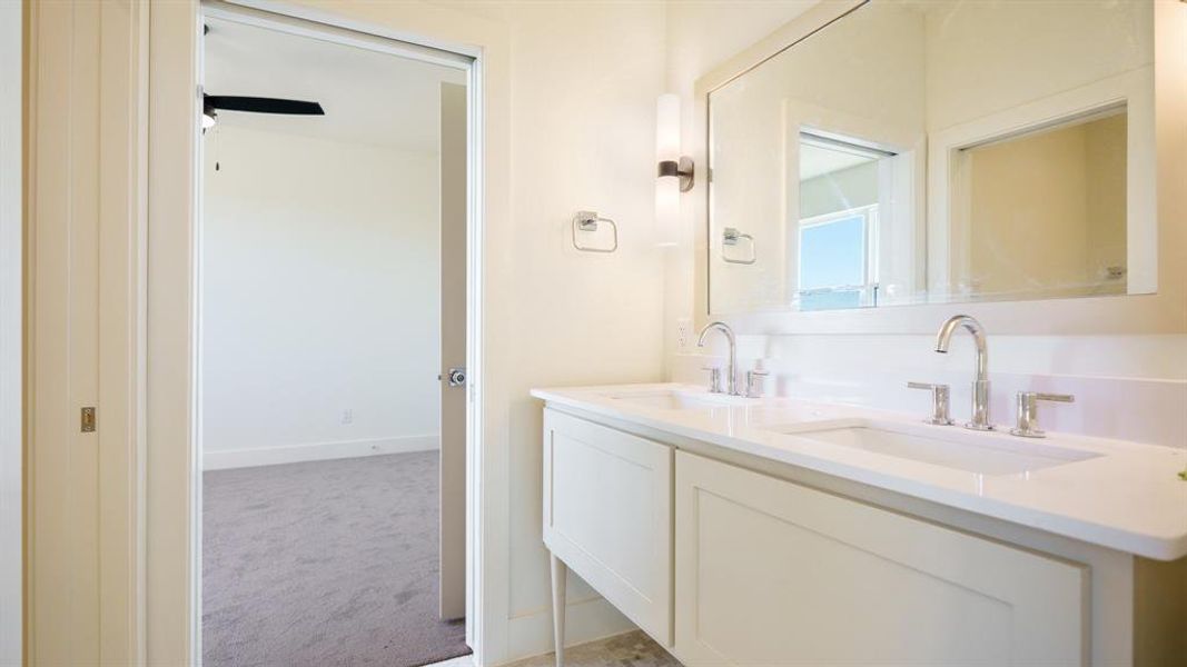 Bathroom featuring vanity