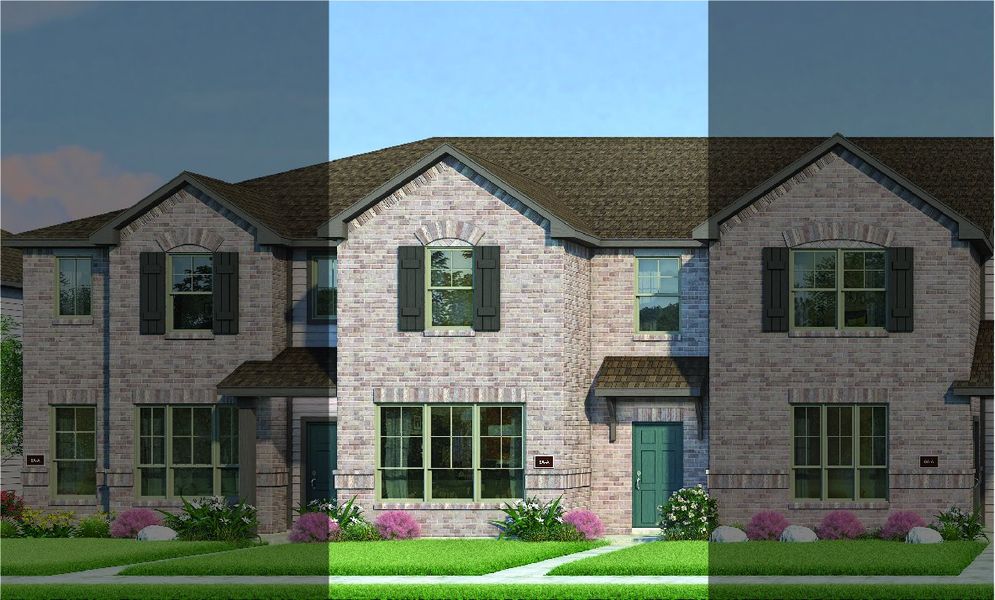 Travis with Elevation 6A Brick Exterior 2023 Townhomes