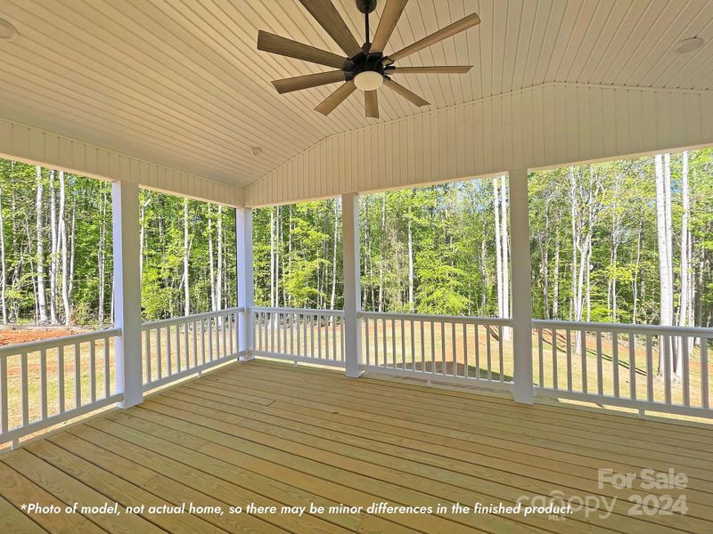 Back Porch (basement homes have porch with rails instead of a covered patio)