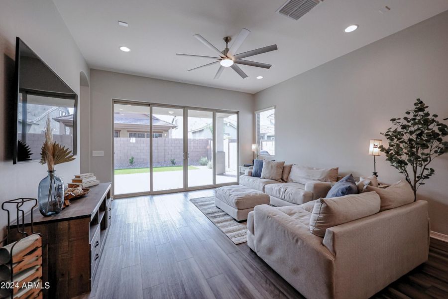 Great Room W/ 12' Atrium Glass Doors