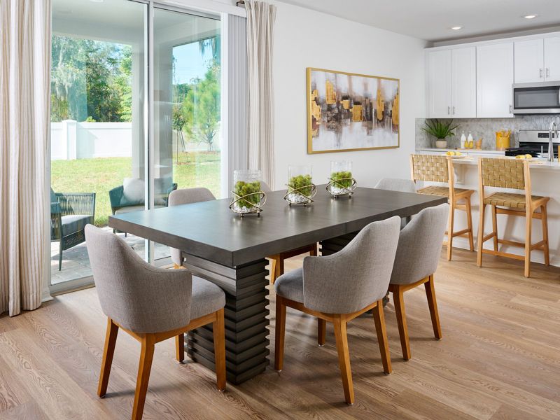 Dining room modeled at Fox Pointe at Rivers Edge