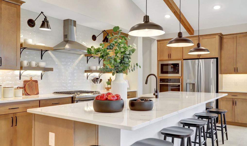 Large island in kitchen