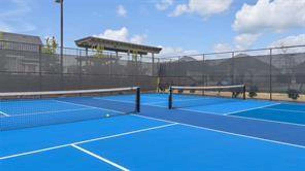 View of pickleball court