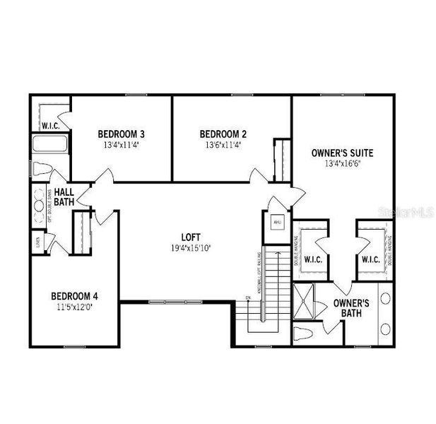 Pensacola Floorplan - Second Floor
