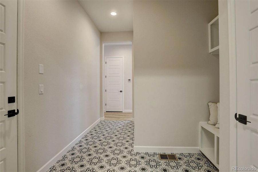 Mud room, off garage and laundry room