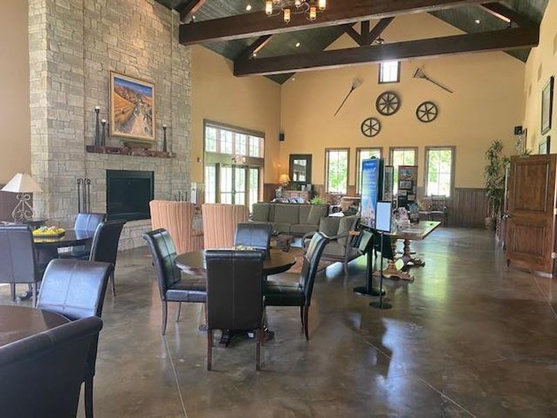 The lodge is a warm and comforting environment.