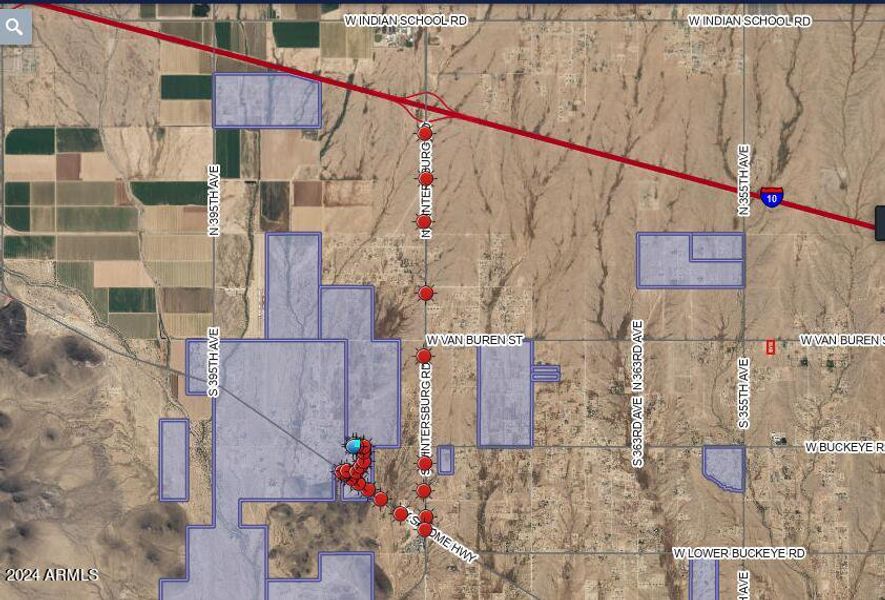 direction map to 383 buckeye homes from