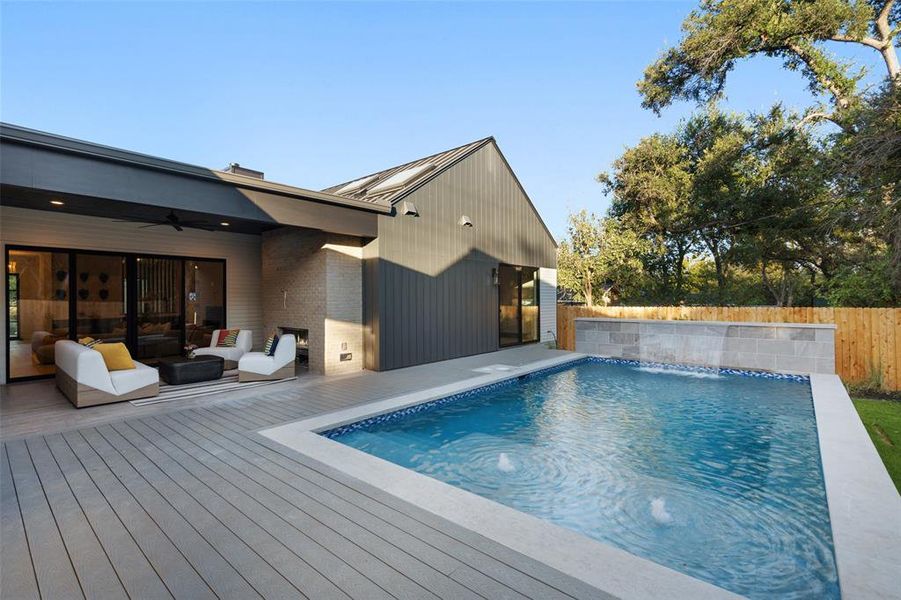 Swimming Pool with Water Feature