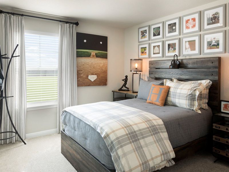 Secondary bedrooms are a great size for the kids or guests.