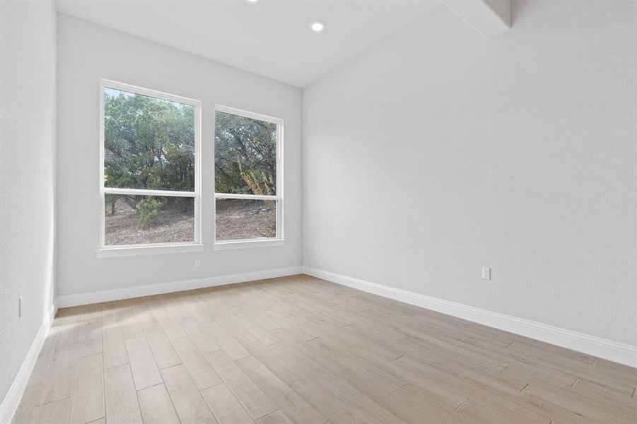 Large Dining area over looking the back yard.