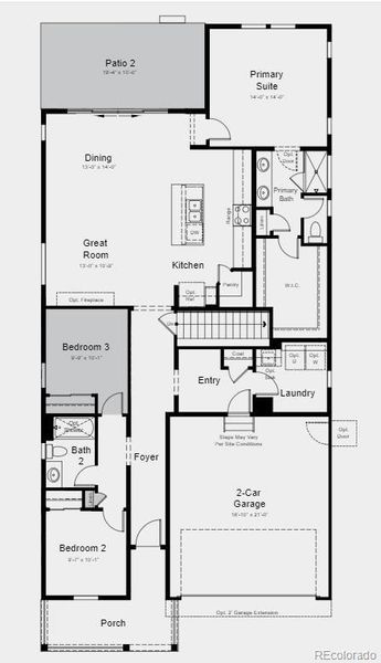 Structural options include: 14 seer A/C, bedroom 3, Finished Basement,. 8' x 12' sliding glass door, and built in appliance package.