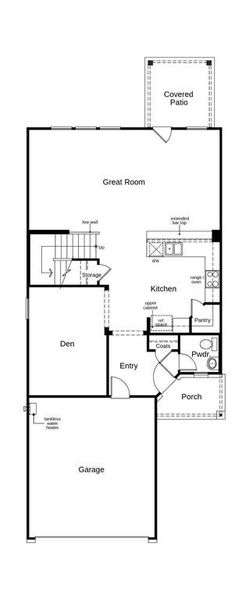 This floor plan features 3 bedrooms, 2 full baths, 1 half bath and over 2,300 square feet of living space.