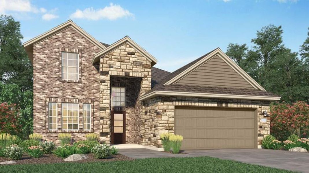 New construction Single-Family house 22664 Hackberry Leaf Drive, New Caney, TX 77357 Larkspur II- photo