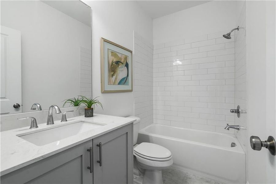 Terrace floor offers a full bath which is unheard of!Photos shown are of model home for viewing purpose only.