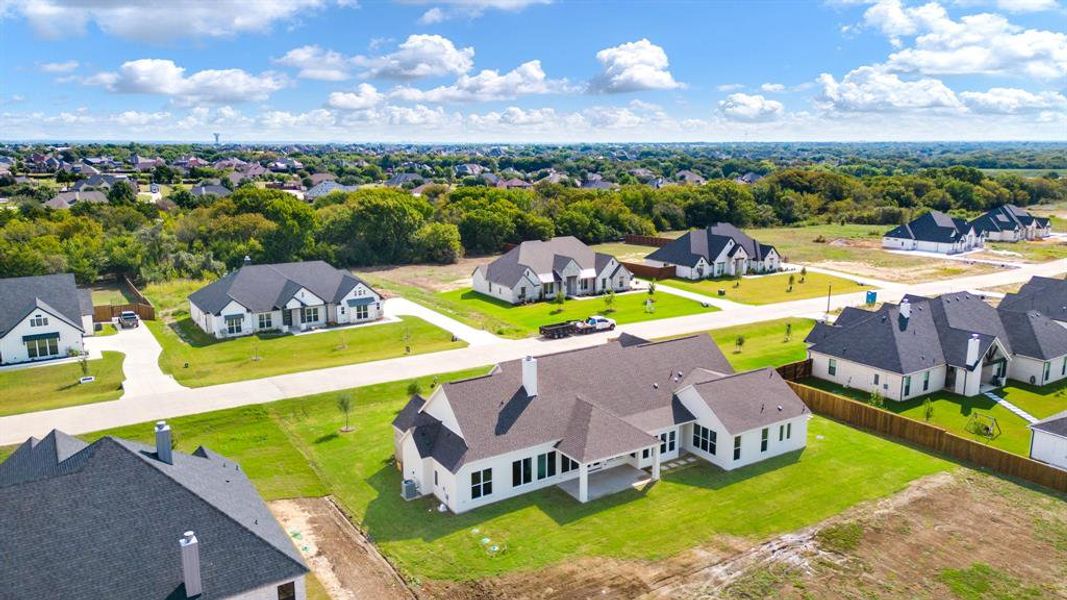 Birds eye view of property