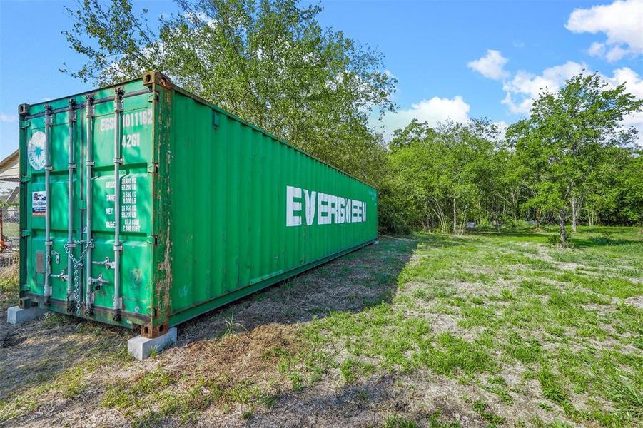 View of 40' Shipping Container for storage or a fun Project! (Certain Offers Only)