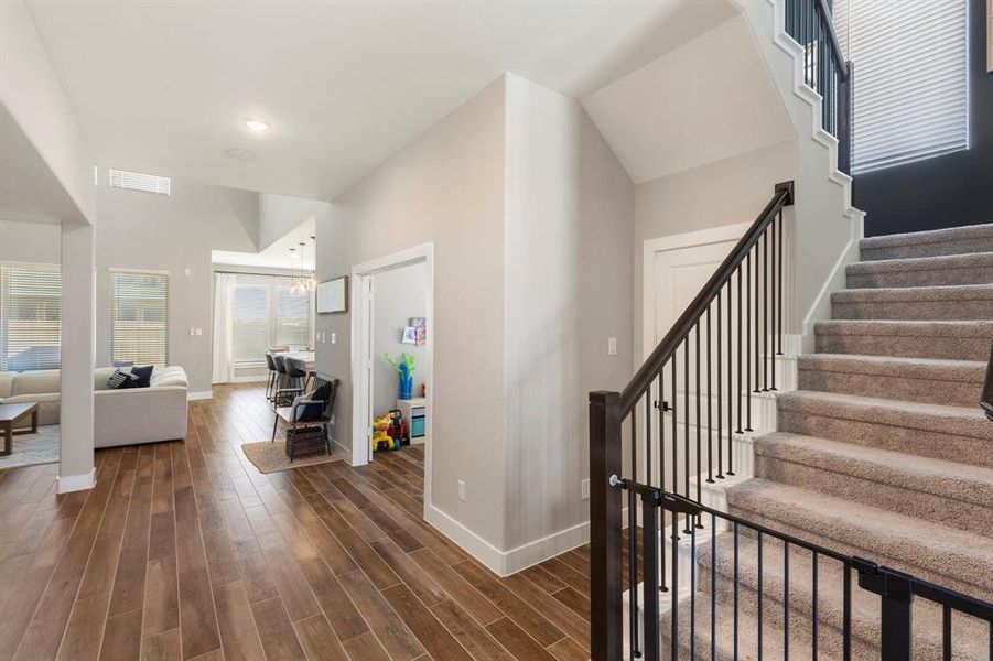 Large closet under the stairs for storage