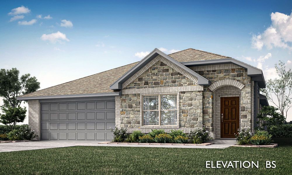 Elevation BS. Willow New Home in Heartland, TX