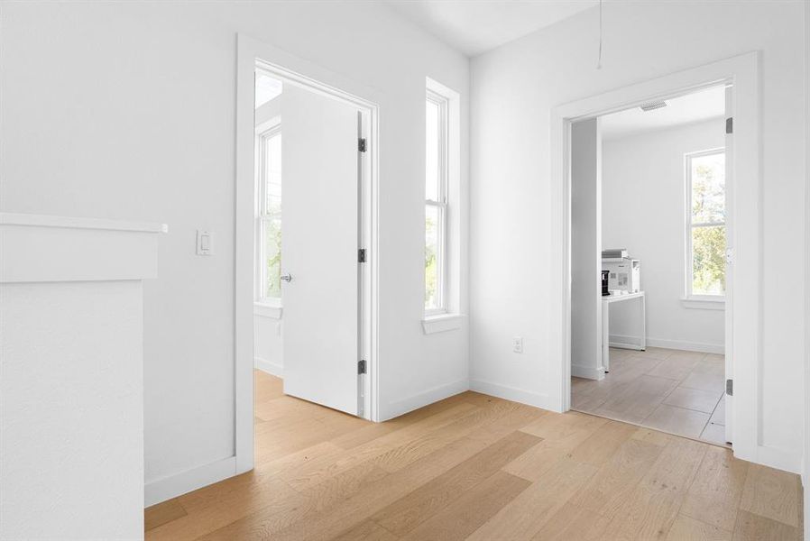 Hallway view showcasing clean lines and modern design for a sleek, minimalist feel.