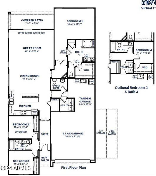 McCormick floor plan 4 bed 2 car mini