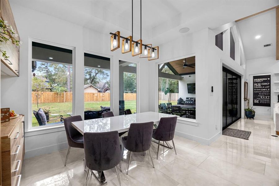 Dining Area Open To Kitchen