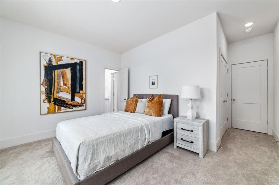 This Guest Quarter Offers Tranquility With Privacy And Access To Guest Bath. The Juliet Balcony Is Sure To Impress. Natural Light Brightens The Room And Creates A Welcoming Environment For Your Guests To Relax