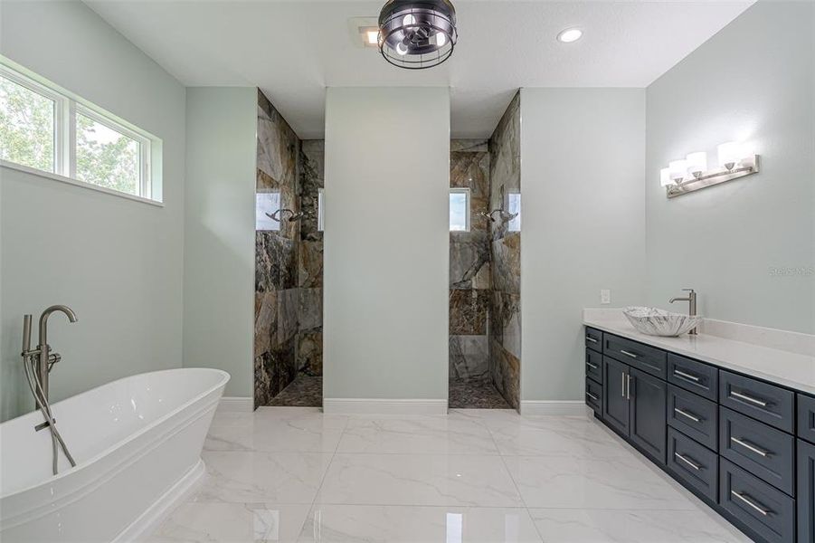 Master Ensuite with walk in shower and soaker tub