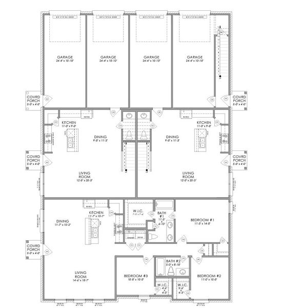New construction Fourplex house 4-Plex Plan, 3795 U.S. 67, Venus, TX 76084 - photo