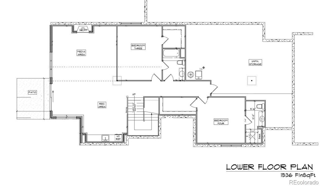 Lower level floor plan