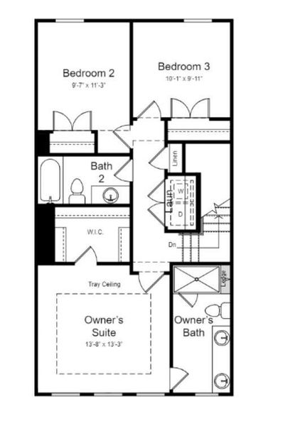 Structural options include: modern linear fireplace in gathering room, shower ledge in owner's bath.