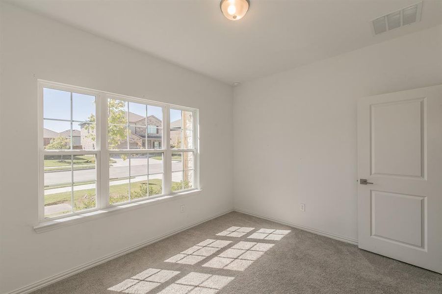 Carpeted spare room with a healthy amount of sunlight