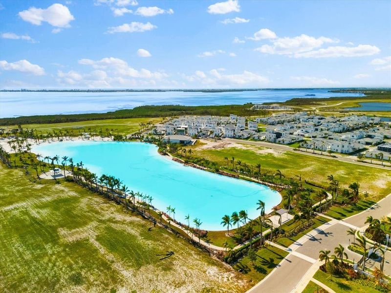 4 acre community Lagoon pool with stunning views of Sarasota Bay.