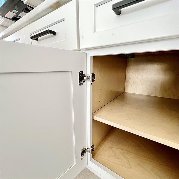 Soft-close cabinets throughout the house