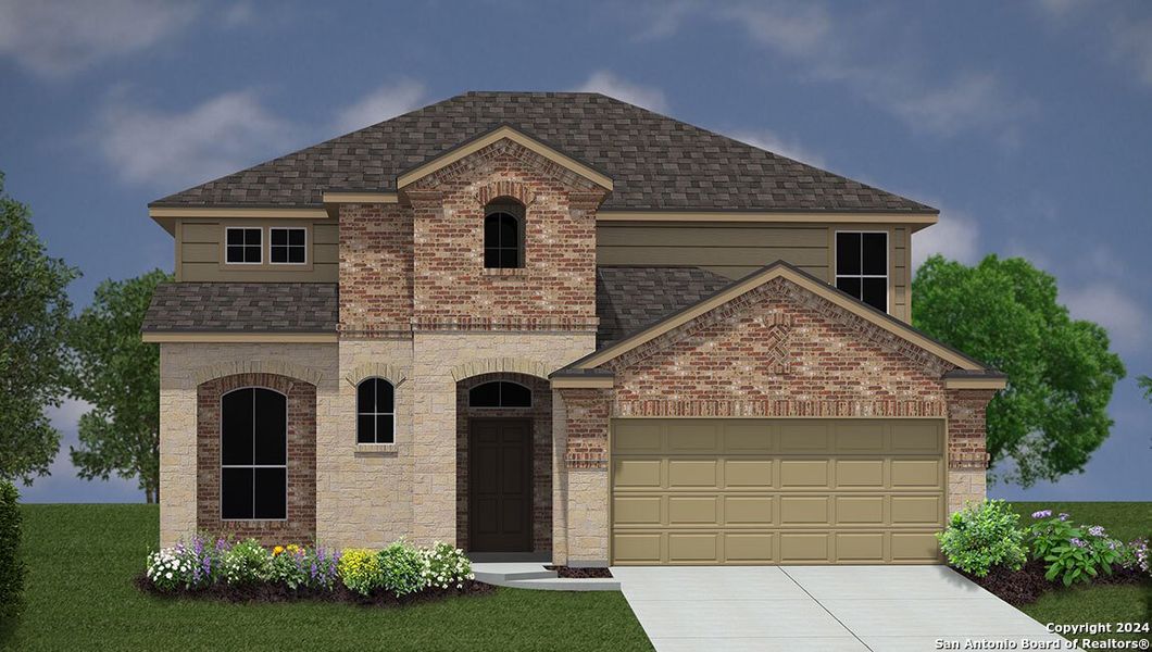 New construction Single-Family house 625 Bronze Stream, Cibolo, TX 78108 The Llano- photo