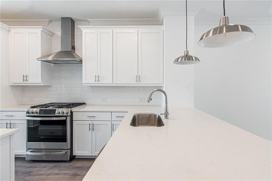 Modern Kitchen with stainless steel appliances . not the actual unit previously built