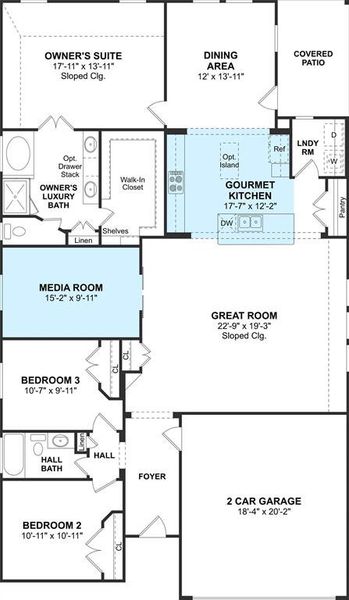 The Juniper II floor plan by K. Hovnanian Homes. 1st Floor Shown. *Prices, plans, dimensions, features, specifications, materials, and availability of homes or communities are subject to change without notice or obligation.