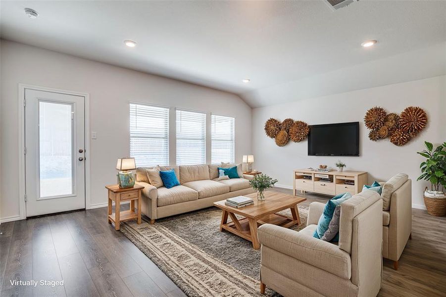 This spacious living room has it all!