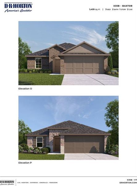 BAXTOR ELEVATION by D.R. Horton Homes!