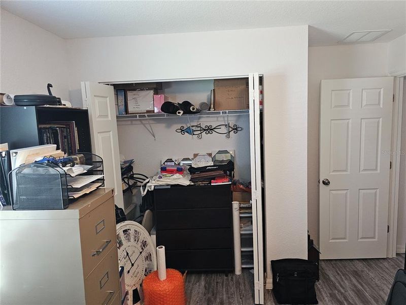 Front guest bedroom being used as an office