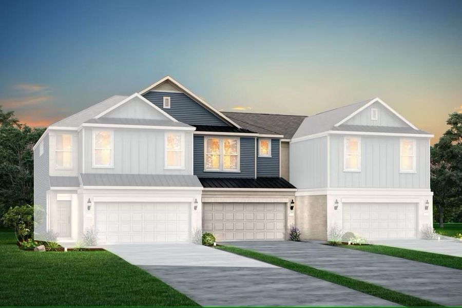 Pulte Homes, Blanchard exterior 3-plex, rendering