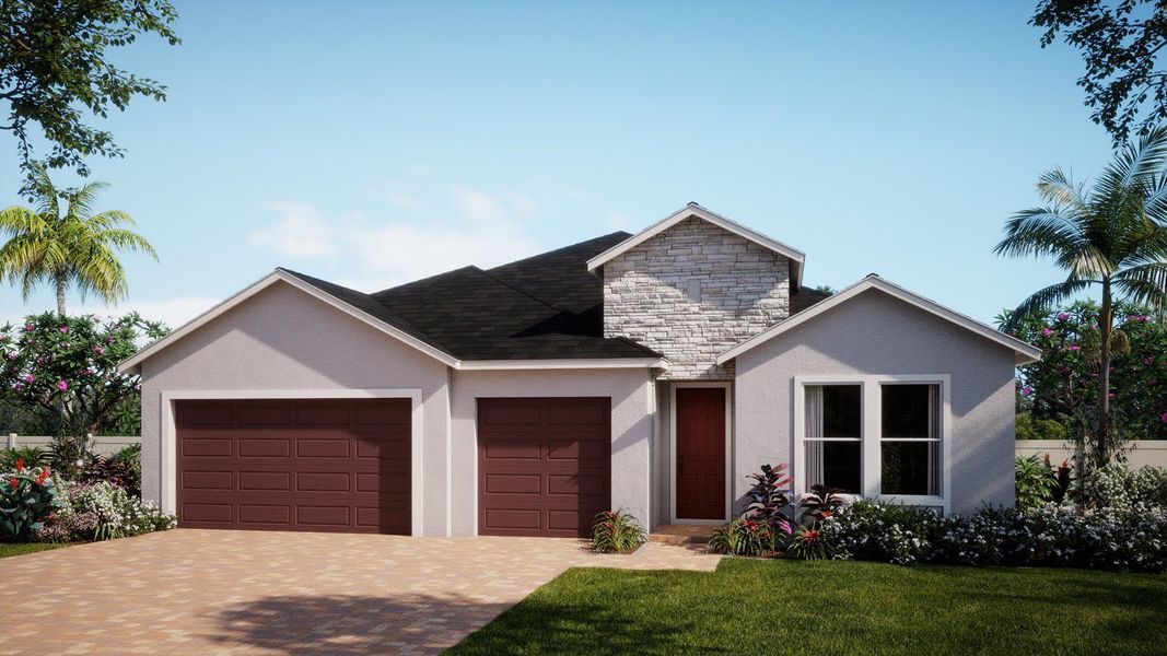 Modern European Elevation | Oakton | Country Club Estates | New Homes in Palm Bay, FL | Landsea Homes